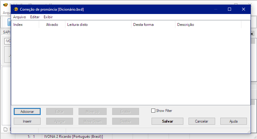 Adicionando Termos ao Dicionário
