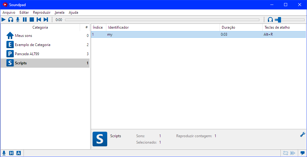 Atalho no Soundpad para my.mp3