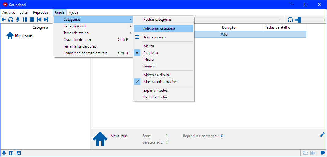 Criando Categorias no Soundpad