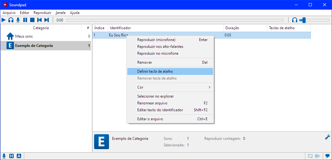 Configurando Atalhos no Soundpad