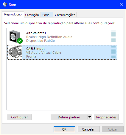 Dispositivo CABLE Input