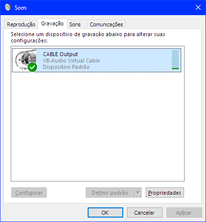 Dispositivo CABLE Output
